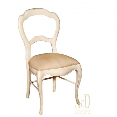 WOODEN CHAIR WITH FABRIC SEAT