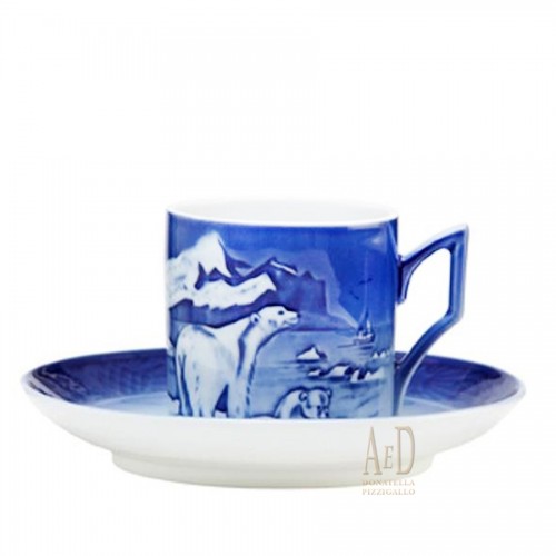 Royal Copenhagen Tazza Contrasto Cremisi (rosso): Porcellana E Silicone, 33 Cl, Microonde E Lavastoviglie