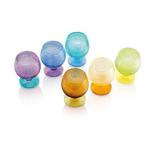 IVV Multicolor-colored water goblets set 6